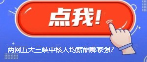國(guó)網(wǎng)南網(wǎng)華能大唐國(guó)家能源三峽中核人均薪酬哪家強(qiáng)？