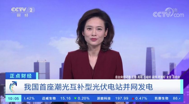 年均發(fā)電量超1億度！央視財經(jīng)重點關注我國“首座”潮光互補型光伏電站