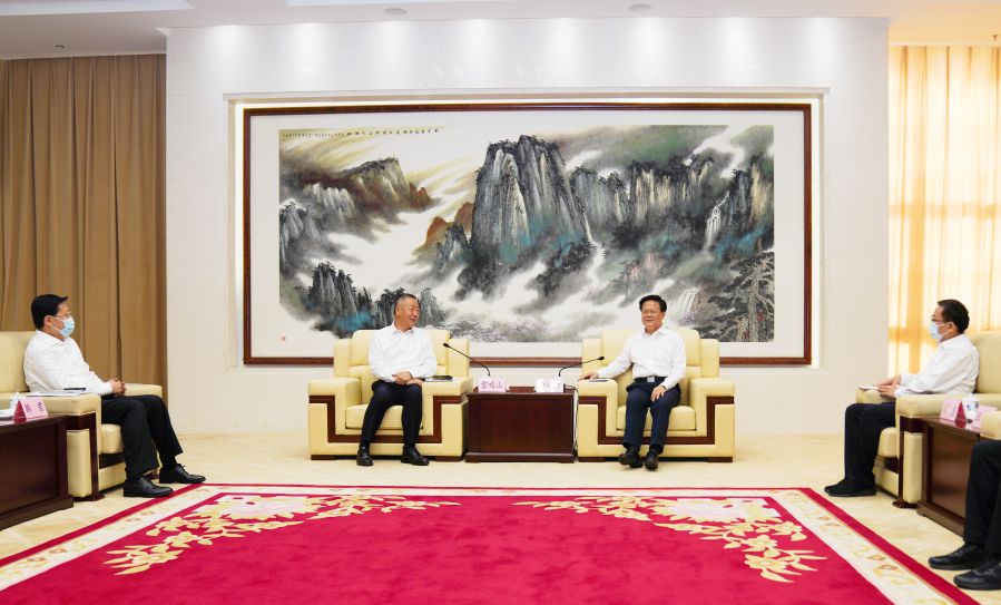 雷鳴山、韓君拜會(huì)安徽省委書(shū)記鄭柵潔